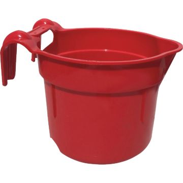 Tuff Stuff 10 Qt. Red Round Over the Fence Feeder