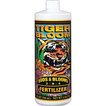 FoxFarm Tiger Bloom 1 Qt. 2-8-4 Concentrate Liquid Plant Fertilizer