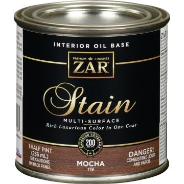 ZAR Oil-Based Wood Stain, Mocha, 1/2 Pt.