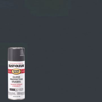 Rust-Oleum Stops Rust 12 Oz. Charcoal Gray Gloss Anti-Rust Spray Paint