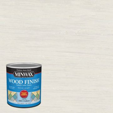 Minwax Wood Finish Water-Based Solid Color Stain, White Tint Base, 1 Qt.