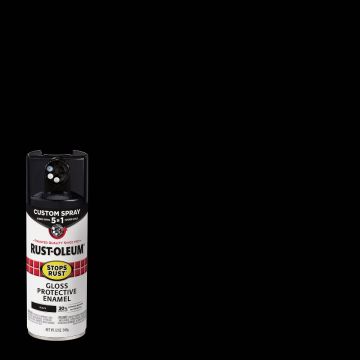 Rust-Oleum Stops Rust 12 Oz. Custom Spray 5 in 1 Gloss Spray Paint, Black