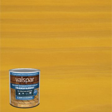 Valspar Transparent Deck Stain, Honey Gold, 1 Qt.