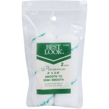 Best Look 4 In. x 3/8 In. Premium Microfiber Mini Roller (2-Pack)