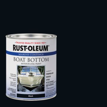 Rust-Oleum Marine Boat Bottom Antifouling Paint, Black, 1 Qt.