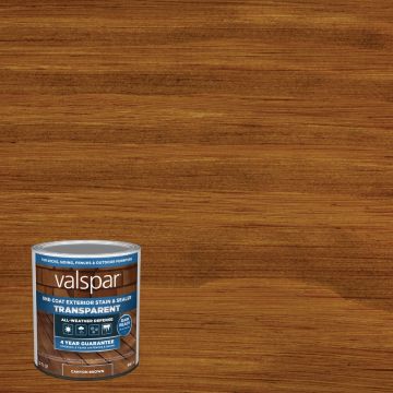Valspar Transparent Deck Stain, Canyon Brown, 1 Qt.