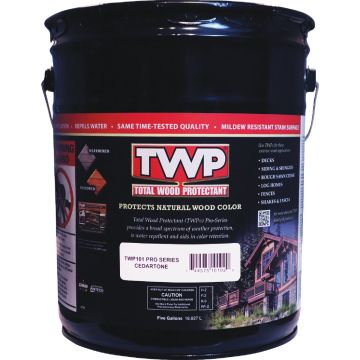 TWP 100 Pro Series Semi-Transparent Wood Protectant Deck Stain, Clear, 5 Gal.