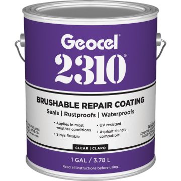 Geocel 2310 Clear 1 Gal. Tripolymer Brushable Repair Sealant Coating