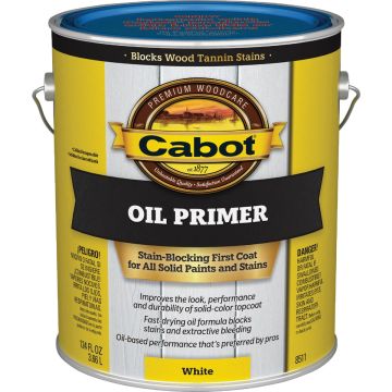 Cabot Oil Primer Low VOC, White Base, 1 Gal.