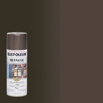 Rust-Oleum Stops Rust 11 Oz. Metallic Satin Spray Paint, Dark Bronze