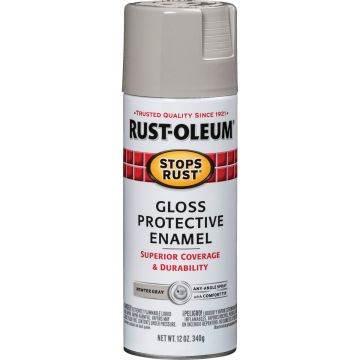 Rust-Oleum Stops Rust Pewter Gray Gloss 12 Oz. Anti-Rust Spray Paint