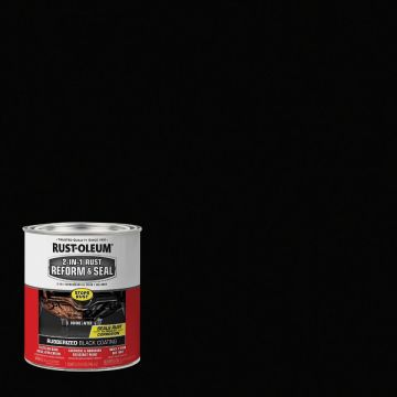 Rust-Oleum Stops Rust 2-In-1 Rust Reform & Seal, 1 Qt., Black