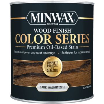 Minwax Wood Finish Color Series Oil-Based Stain, Dark Walnut, 1 Qt.