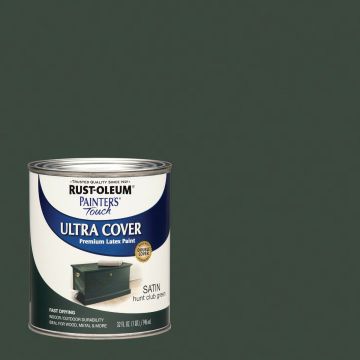 Rust-Oleum Painter's Touch 2X Ultra Cover Premium Latex Paint, Satin Hunt Club Green, 1 Qt.