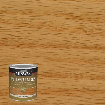 Minwax Polyshades 1 Qt. Satin Stain & Finish Polyurethane In 1-Step, Classic Oak