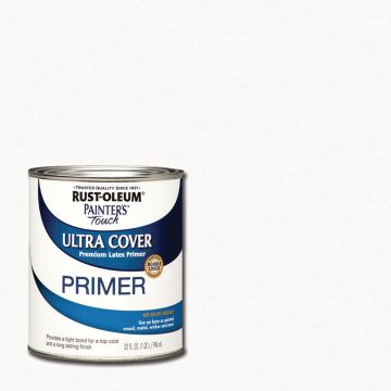 Rust-Oleum Painter's Touch Ultra Cover Flat Premium Latex Primer, White, 1 Qt.