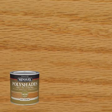 Minwax Polyshades 1/2 Pt. Satin Stain & Finish Polyurethane In 1-Step, Classic Oak
