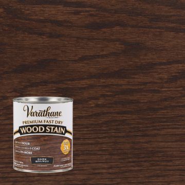 Varathane Fast Dry Dark Walnut Urethane Modified Alkyd Interior Wood Stain, 1 Qt.