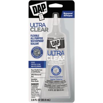 DAP Ultra Clear 2.8 Oz. All Purpose Elastomeric Sealant, Clear