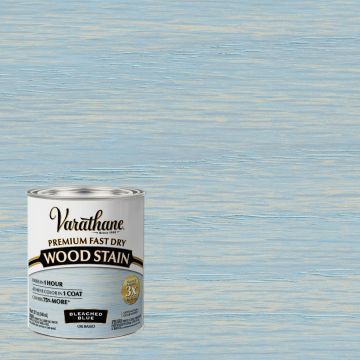 Varathane Fast Dry Bleached Blue Urethane Modified Alkyd Interior Wood Stain, 1 Qt.
