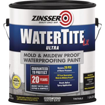 Zinsser WaterTite LX Ultra 1 Gal. Mold & Mildew Proof Waterproofing Paint