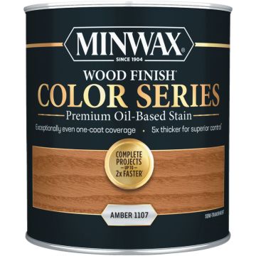 Minwax Wood Finish Color Series Oil-Based Stain, Amber, 1 Qt.