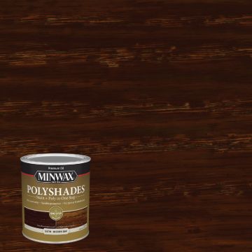 Minwax Polyshades 1 Qt. Satin Stain & Finish Polyurethane In 1-Step, Mission Oak