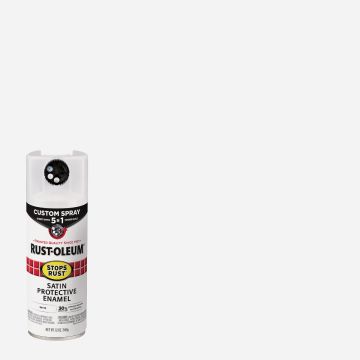 Rust-Oleum Stops Rust 12 Oz. Custom Spray 5 in 1 Satin Spray Paint, White