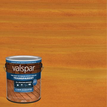 Valspar Transparent Deck Stain, Redwood Natural Tone, 1 Gal.