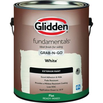 Glidden Fundamentals Exterior Grab-N-Go White Flat Gallon