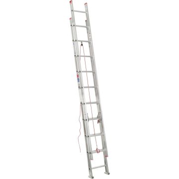 Werner 20 Ft. Aluminum Extension Ladder with 200 Lb. Load Capacity Type III Duty Rating