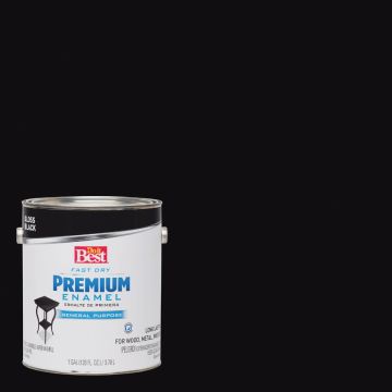 Do it Best Fast Dry Acrylic Latex Gloss Premium Enamel, Black, 1 Gal.