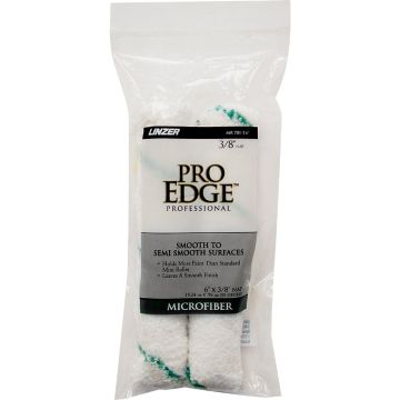 Linzer Pro Edge 6 In. x 3/8 In. Mini Microfiber Roller Cover (2-Pack)