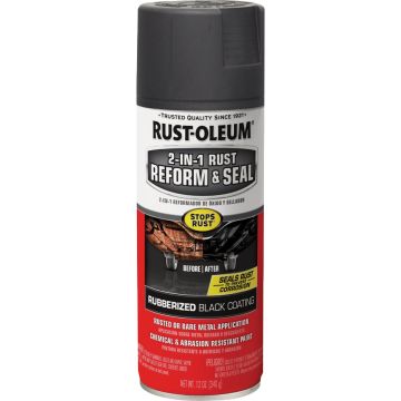 Rust-Oleum Stops Rust 2-In-1 Rust Reform and Seal Spray, 12 Oz., Black