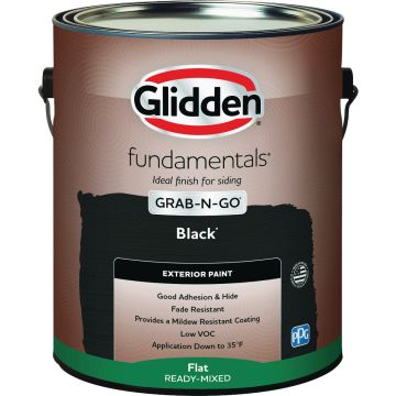 Glidden Fundamentals Exterior Grab-N-Go Black Flat Gallon