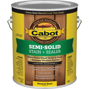 Cabot Semi-Solid Deck & Siding Stain, 1406 Neutral, 1 Gal.