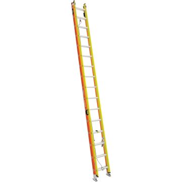 Werner GlideSafe 32 Ft. Fiberglass Tri-Rung Extension Ladder with 300 Lb. Load Capacity Type IA Duty Rating