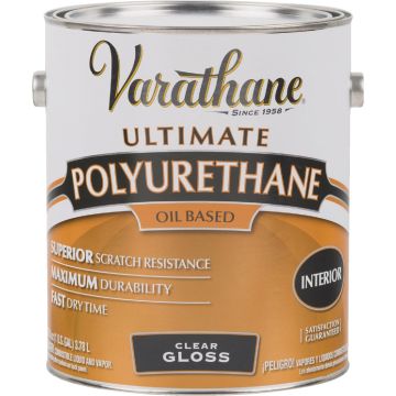 Varathane Gloss Clear 275 VOC Oil-Based Interior Polyurethane, 1 Gal.