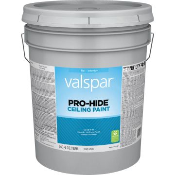 Valspar Pro Hide Ceiling Paint, White, 5 Gal.
