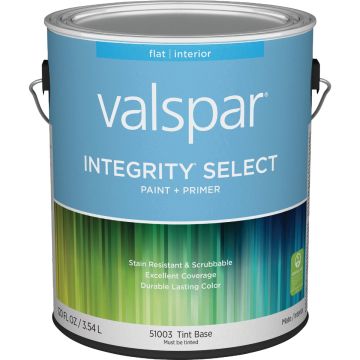 Valspar Integrity Select Paint & Primer Flat Interior Paint, Tint Base, 1 Gal.