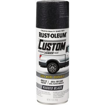 Rust-Oleum Automotive Premium Custom Lacquer, 11 oz., Rugged Black