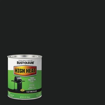 Rust-Oleum Flat High Heat Enamel, BBQ Black, 1 Qt.
