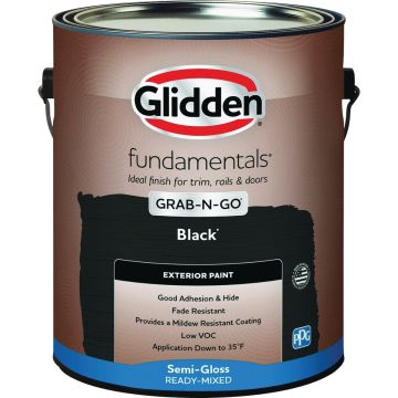 Glidden Fundamentals Exterior Grab-N-Go Black Semi Gloss GL