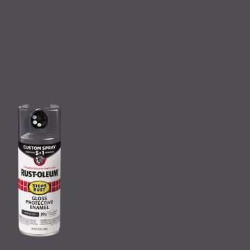 Rust-Oleum Stops Rust 12 Oz. Custom Spray 5 in 1 Gloss Spray Paint, Charcoal Gray
