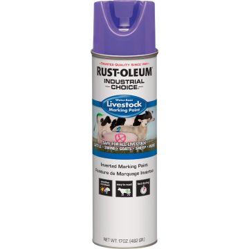 Rust-Oleum Industrial Choice 17 Oz. Fluorescent Purple Livestock Marking Paint
