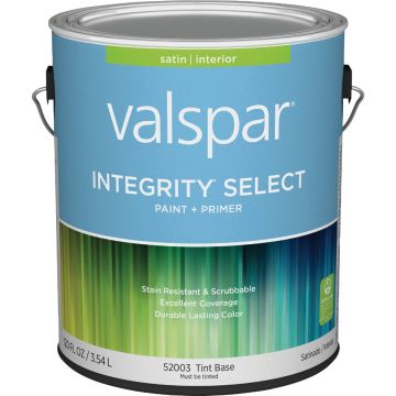 Valspar Integrity Select Paint & Primer Satin Interior Paint, Tint Base, 1 Gal.