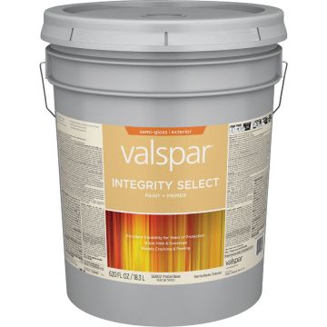 Valspar Integrity Select Semi-Gloss Paint & Primer Exterior Paint, Pastel Base, 5 Gal.