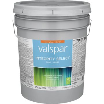 Valspar Integrity Select Paint & Primer Semi-Gloss Interior Paint, Pastel Base, 5 Gal.