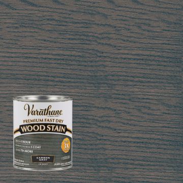 Varathane Fast Dry Carbon Gray Urethane Modified Alkyd Interior Wood Stain, 1 Qt.