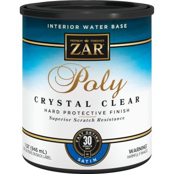 ZAR Aqua Satin Water-Based Interior Polyurethane, 1 Qt.